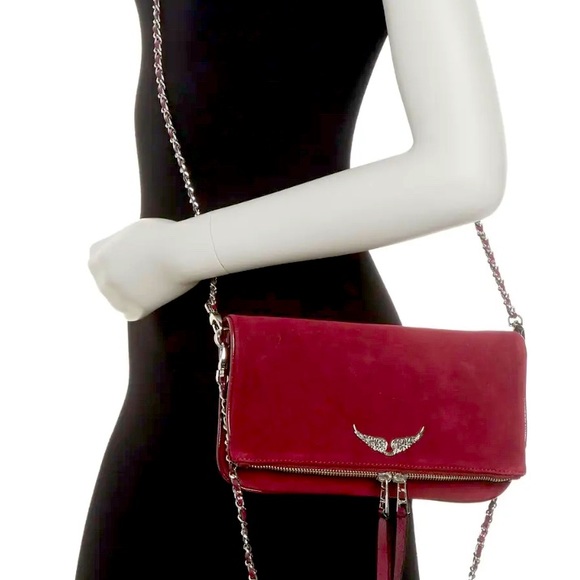 Zadig & Voltaire Bags Zadig Voltaire Rock Suede Crossbody Bag Plum